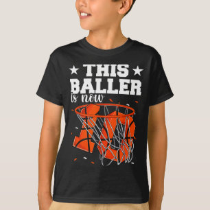 10th Birthday Basketball Boys Baller 10 Year Old B T-Shirt
