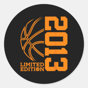 10th BIRTHDAY BASKETBALL LIMITED EDITION 2013  Classic Round Sticker