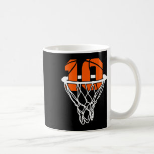 10th Birthday Basketball Ten 10 Years Old Boys Kid Coffee Mug