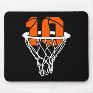 10th Birthday Basketball Ten 10 Years Old Boys Kid Mouse Pad
