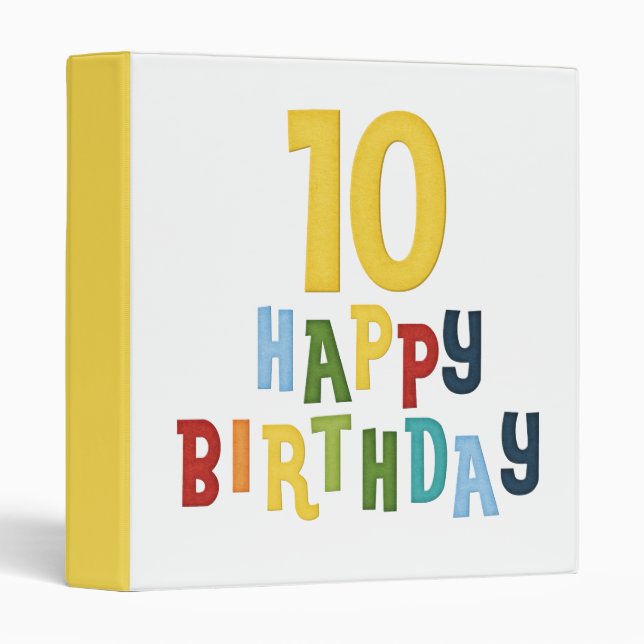 10th Birthday Binder Design 2 (Front/Spine)