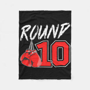 10th Birthday Boxing Boy 10 Year Old Boxer Bday Pa Fleece Blanket