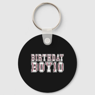 10th Birthday Boy 10 Years Old Sell Theme Lover Pa Keychain