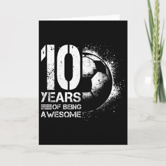10th Birthday Boy Girl Soccer Player Footll 10 Yea Card