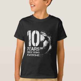10th Birthday Boy Girl Soccer Player Footll 10 Yea T-Shirt