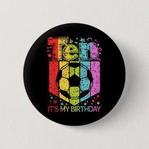 10th Birthday Boy Girl Ten 10 Year Old Soccer Birt 2 Inch Round Button