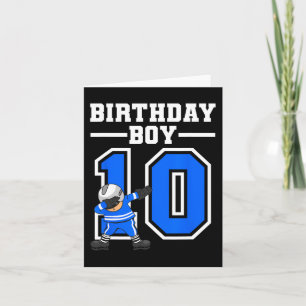 10th Birthday Boy Ice Hockey Kids 10 Years Old Par Card