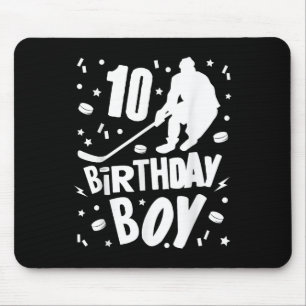 10th Birthday Boy Ice Hockey Kids 10 Years Old Par Mouse Pad