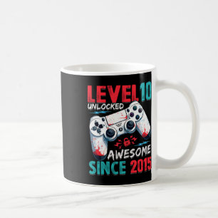 10th Birthday Boy Level 10 Unlocked Awesome Since  Coffee Mug