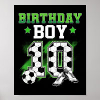 10th Birthday Boy Soccer 10 Year Old Sport 10yr Bo
