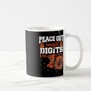 10th Birthday  Boys Basketball Peace Out Single Di Coffee Mug