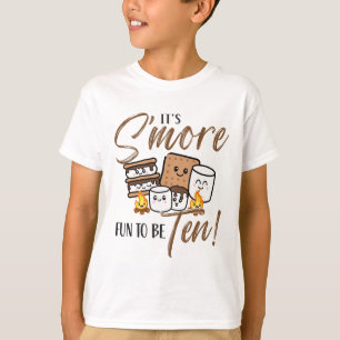 10th Birthday Campfire Marshmallow It's S'more Fun T-Shirt