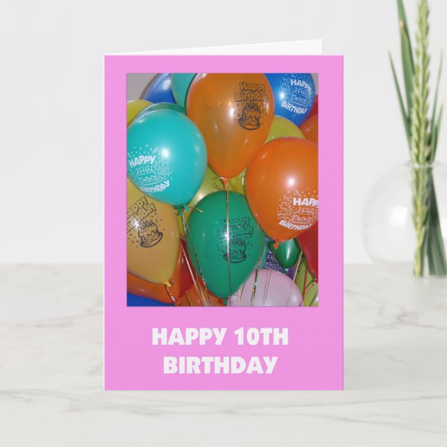 10th Birthday Card (Front)