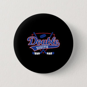 10th Birthday Decorations Hockey Winter Sports Fan 2 Inch Round Button