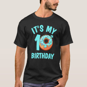 10th Birthday Donut With Sprinkles Double Digits G T-Shirt