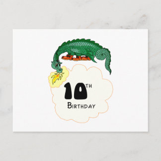 10th Birthday Dragon Postcard