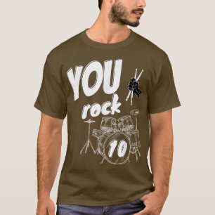 10th Birthday Drum Kit for Boys and Girls  T-Shirt