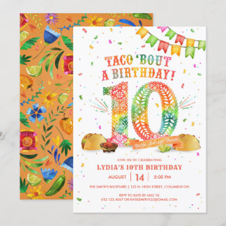 10th Birthday Fiesta Invitation