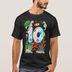 10th Birthday Fish Tetra Aquarium Underwater Birth T-Shirt