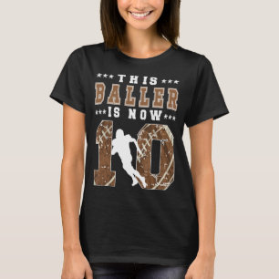 10th Birthday Football Boy Ten Year Old Football P T-Shirt