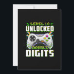 10th Birthday For Boys Double Digits Video Gamer Invitation<br><div class="desc">Perfect gift for the boy,  especially gamer. Check out our Double Digits Video Game theme designed for boy love playings game and get some unique gifts for your kid 10th birthday!</div>