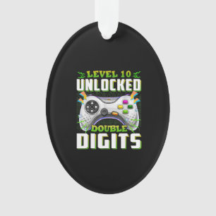 10th Birthday For Boys Double Digits Video Gamer Ornament