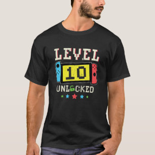 10Th Birthday Gamer Boys Teen 10 Year Old Bday Vid T-Shirt