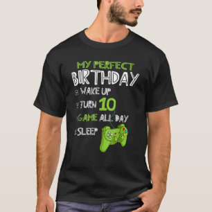 10th Birthday Gaming 10 Years Old Perfect Gamer B T-Shirt
