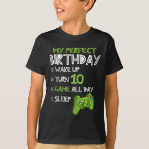 10th Birthday Gaming 10 Years Old Perfect Gamer Gi T-Shirt