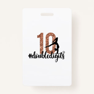 10th Birthday Gift Double Digits Girls Gymnastics Badge