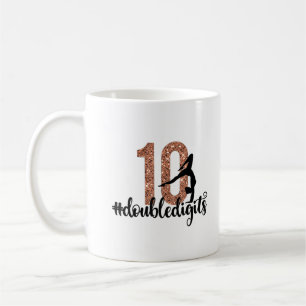 10th Birthday Gift Double Digits Girls Gymnastics Coffee Mug