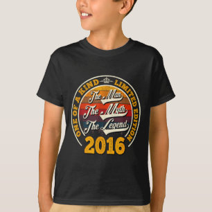 10th Birthday Gift Man Myth Legend 2016 10 For Yea T-Shirt