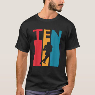 10th Birthday Gift Ten Vintage Football 10 Year Ol T-Shirt