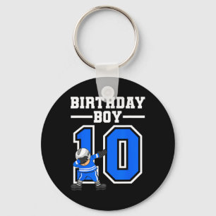 10th Birthday Gift Ten Vintage Hockey Birthday 10 Keychain