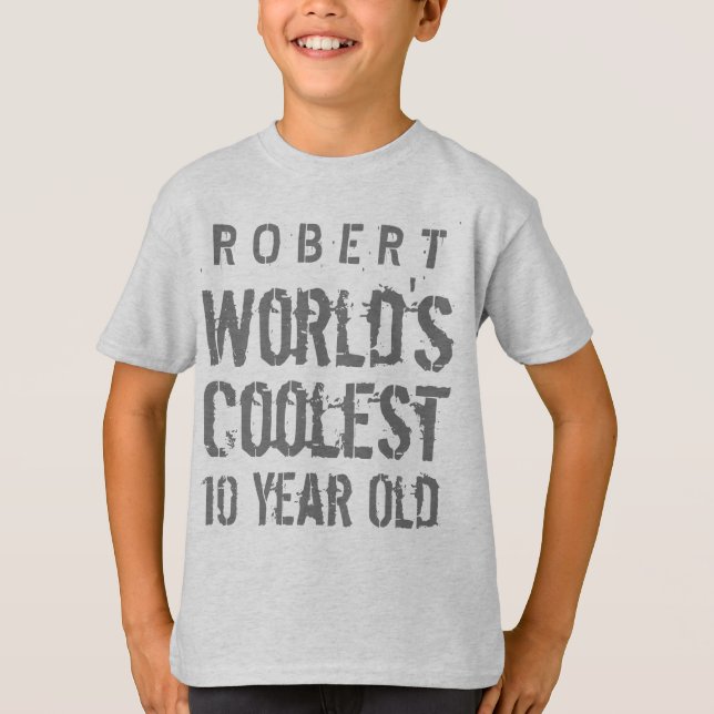 10th Birthday Gift World's Coolest 10 Year Old A09 T-Shirt (Front)