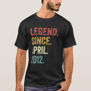 10Th Birthday Gifts 10 Years Old Legend Since Apri T-Shirt