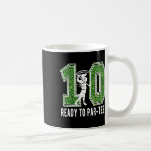 10th Birthday Golfer Boy Ten Year Old Golf Player Coffee Mug