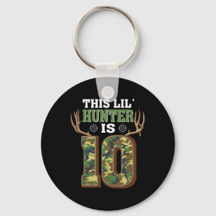 10th Birthday Hunting Deer 10 Year Old Hunter  Keychain