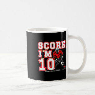 10th Birthday Ice Hockey Boy Ten Year Old Ice Hock Coffee Mug