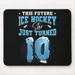 10th Birthday Ice Hockey  Mouse Pad