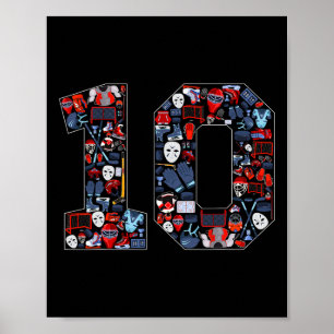 10th Birthday Ice Hockey Themed 10 Year Old Party  Poster