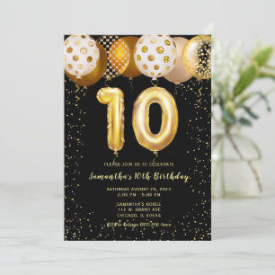 10th Birthday Invitation 