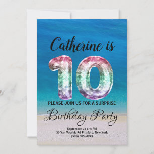 10th birthday invitation