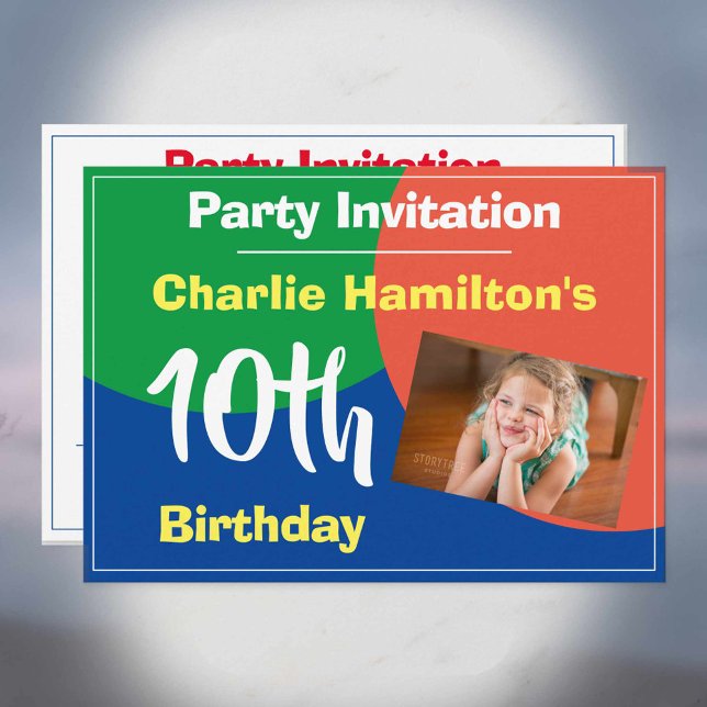 10th Birthday Invitation with Photo (Creator Uploaded)