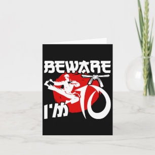 10th Birthday Karate 10 Year Old Karate Birthday  Card