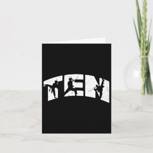 10th Birthday Karate Fighter 10 Year Old Girls Boy Card