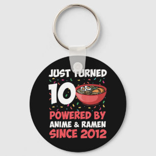 10th Birthday Kawaii Anime Ramen 10 Years Old Girl Keychain