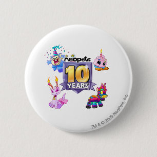 10th Birthday Logo 2 Inch Round Button
