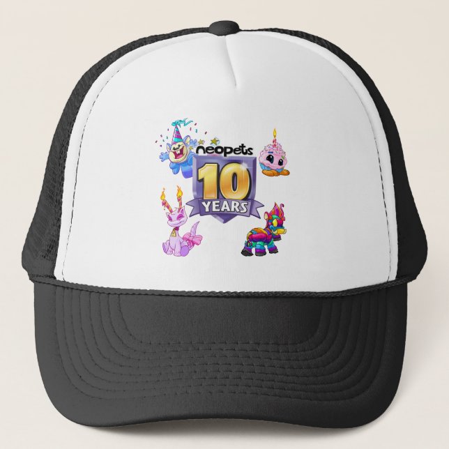 10th Birthday Logo Trucker Hat (Front)