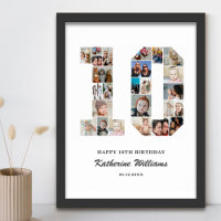 10th Birthday Number 10 Custom Photo Collage